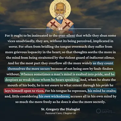 Indiscreet Silence - St. Gregory the Dialogist