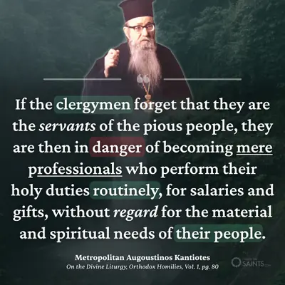 Clergymen are servants - Metropolitan Augoustinos Kantiotes