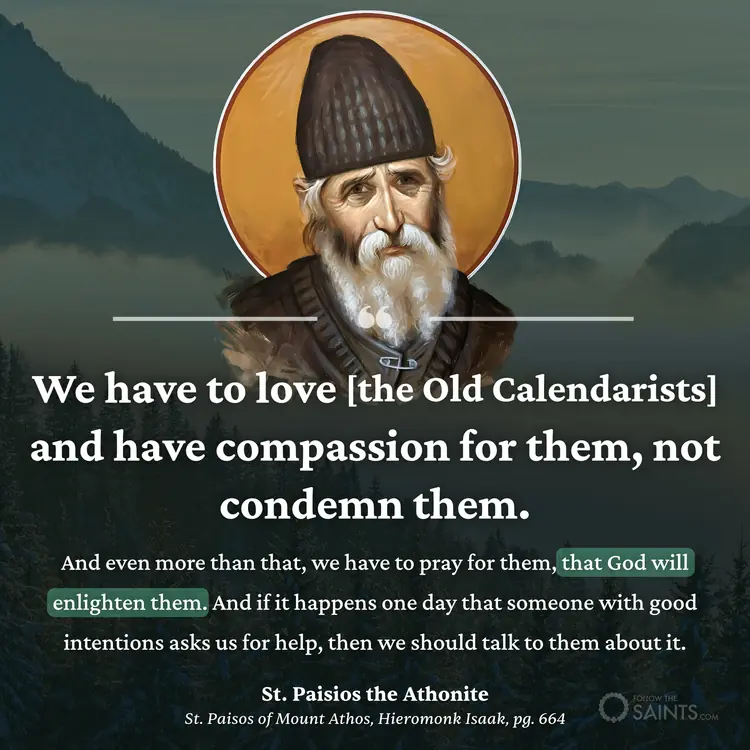 Old Calendarists Must Accept St. Paisios or Reject Their Own Saints