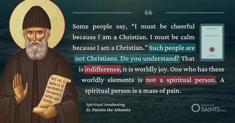 Indifference is not Christian - St. Paisios the Athonite